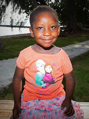 A picture of Louis-Anne Lucina Dieuna sitting on the bench